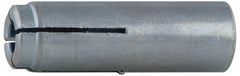 Value Collection - 3/4" Diam, 3/4" Drill, 3-3/16" OAL, 2" Min Embedment Drop-In Concrete Anchor - 303 Stainless Steel, Zinc-Plated Finish, 1-1/4" Thread Length - Exact Tooling