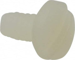 Made in USA - #6-32 UNC, 1/4" Length Under Head Slotted Drive Machine Screw - Fillister Head, Grade 6/6 Nylon, Uncoated, Without Washer - Exact Tooling