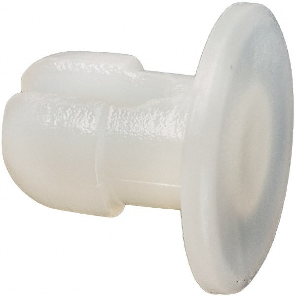 Made in USA - 0.165" Hole Diam, 0.305" OAL, Split Shank, Nylon Panel Rivet - 1/8" Material Thickness, 11/32" Head Diam - Exact Tooling