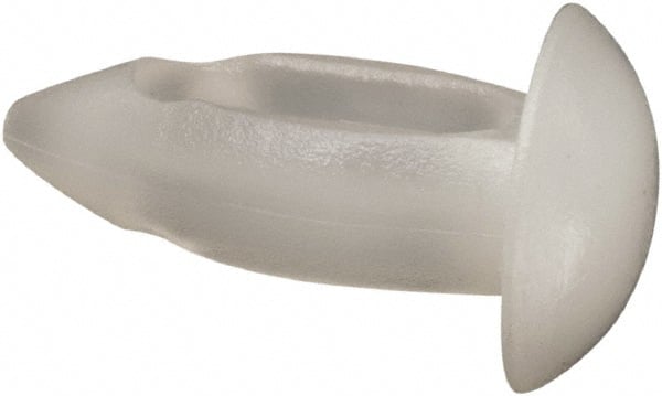 Made in USA - 0.16" to 0.165" Hole Diam, Arrow Shank, Nylon Panel Rivet - 0.4" Length Under Head, 0.032" to 1/8" Material Thickness, 0.28" Head Diam - Exact Tooling