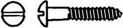 Value Collection - #5, 3/4" Length Under Head, Slotted Drive, Round Head Wood Screw - Zinc Plated Steel, Grade 2 - Exact Tooling