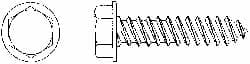 Value Collection - #6 Hex Washer Head Sheet Metal Screw - Steel, 1/2" Length Under Head, AISI 1016, ASME B18.6.3, ASME B18.6.4 & SAE J933, Grade 1016-1024 - Exact Tooling