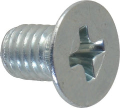 Value Collection - #10-32 UNF, 5/16" OAL Phillips Drive Machine Screw - Flat Head, Grade 2 Steel, Zinc-Plated Finish, Without Washer - Exact Tooling