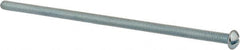 Value Collection - #10-32 UNF, 5" Length Under Head Slotted Drive Machine Screw - Round Head, Grade J82 Steel, Zinc-Plated Finish, Without Washer - Exact Tooling
