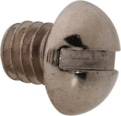 Value Collection - #12-24 UNC, 1/4" Length Under Head Slotted Drive Machine Screw - Round Head, Grade 2 Alloy Steel, Zinc-Plated Finish, Without Washer - Exact Tooling