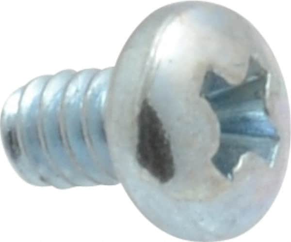 Value Collection - #4-40 UNC, 3/16" Length Under Head Phillips Drive Machine Screw - Pan Head, Grade 2 Steel, Zinc-Plated Finish, Without Washer - Exact Tooling