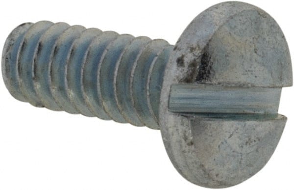 Value Collection - #4-40 UNC, 5/16" Length Under Head Slotted Drive Machine Screw - Binding Head, Grade J82 Steel, Zinc-Plated Finish, Without Washer - Exact Tooling