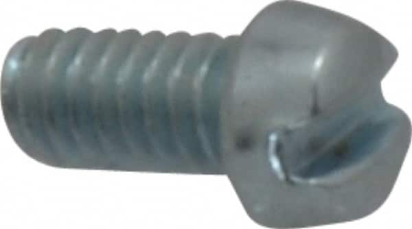 Value Collection - #5-40 UNC, 1/4" Length Under Head Slotted Drive Machine Screw - Fillister Head, Grade 2 Steel, Zinc-Plated Finish, Without Washer - Exact Tooling