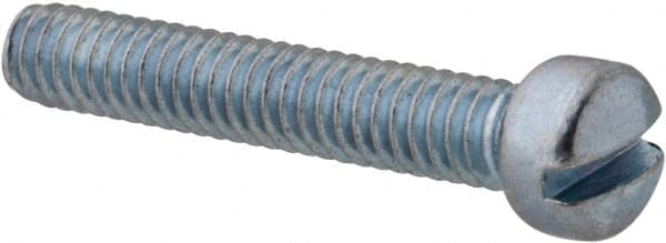 Value Collection - #5-40 UNC, 3/4" Length Under Head Slotted Drive Machine Screw - Fillister Head, Grade J82 Steel, Zinc-Plated Finish, Without Washer - Exact Tooling