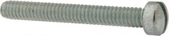 Value Collection - 1/4-20 UNC, 2" Length Under Head Slotted Drive Machine Screw - Fillister Head, Grade J82 Steel, Zinc-Plated Finish, Without Washer - Exact Tooling