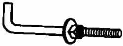 Value Collection - 7/8-9, 12" OAL Bent Anchor Bolt - Grade 2 Steel - Exact Tooling