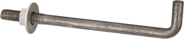 Value Collection - 1/2-13, 8" OAL Bent Anchor Bolt - Grade 2 Steel - Exact Tooling