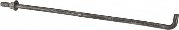 Value Collection - 1/2-13, 18" OAL Bent Anchor Bolt - Grade 2 Steel - Exact Tooling