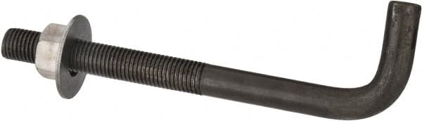 Value Collection - 1-8, 12" OAL Bent Anchor Bolt - Grade 2 Steel - Exact Tooling