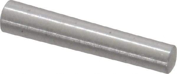 Value Collection - Size 2/0, 0.1254" Small End Diam, 0.141" Large End Diam, Uncoated Steel Taper Pin - Grade C-12L14, 3/4" OAL, 3/4 Pin Length - Exact Tooling
