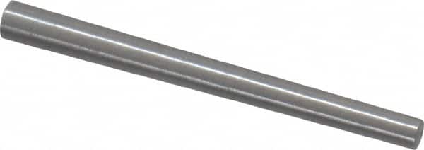 Value Collection - Size 2/0, 0.1098" Small End Diam, 0.141" Large End Diam, Uncoated Steel Taper Pin - Grade C-12L14, 1-1/2" OAL, 1-1/2 Pin Length - Exact Tooling