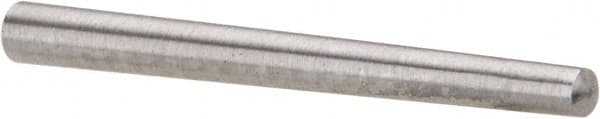 Value Collection - Size 0, 0.1196" Small End Diam, 0.156" Large End Diam, Uncoated Steel Taper Pin - Grade C-12L14, 1-3/4" OAL, 1-3/4 Pin Length - Exact Tooling