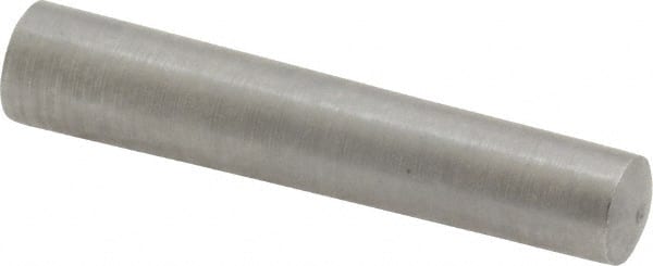 Value Collection - Size 5, 0.2578" Small End Diam, 0.289" Large End Diam, Uncoated Steel Taper Pin - Grade C-12L14, 1-1/2" OAL, 1-1/2 Pin Length - Exact Tooling
