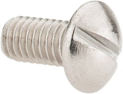Value Collection - #10-32 UNF, 3/8" Length Under Head Slotted Drive Machine Screw - Pan Head, Grade 18-8 Stainless Steel, Uncoated, Without Washer - Exact Tooling