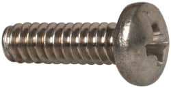 Value Collection - #4-40 UNC, 3/8" Length Under Head Phillips Drive Machine Screw - Pan Head, Grade 18-8 Stainless Steel, Uncoated, Without Washer - Exact Tooling
