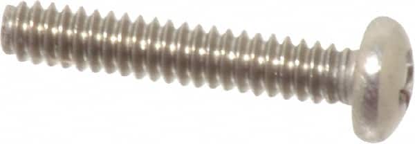 Value Collection - #4-40 UNC, 5/8" Length Under Head Phillips Drive Machine Screw - Pan Head, Grade 18-8 Stainless Steel, Uncoated, Without Washer - Exact Tooling