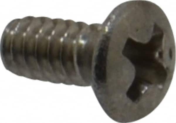 Value Collection - #4-40 UNC, 1/4" OAL Phillips Drive Machine Screw - Oval Head, Grade 18-8 Stainless Steel, Uncoated, Without Washer - Exact Tooling