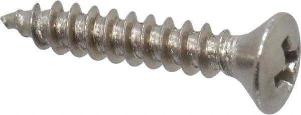 Value Collection - #4 Oval Head Phillips Sheet Metal Screw - Stainless Steel, 5/8" OAL, Grade 18-8 - Exact Tooling