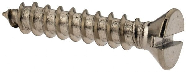 Value Collection - #6 Flat Head Slotted Sheet Metal Screw - Stainless Steel, 3/4" OAL, Grade 18-8 - Exact Tooling