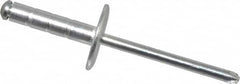 RivetKing - Size 66-69 Large Flange Dome Head Aluminum Multi Grip Blind Rivet - Steel Mandrel, 0.275" to 0.598" Grip, 0.612" Head Diam, 0.192" to 0.196" Hole Diam, 7/8" Length Under Head, 3/16" Body Diam - Exact Tooling
