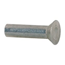 RivetKing - 1/4" Body Diam, Countersunk Aluminum Solid Rivet - 1" Length Under Head, Grade 1100F, 78° Countersunk Head Angle - Exact Tooling