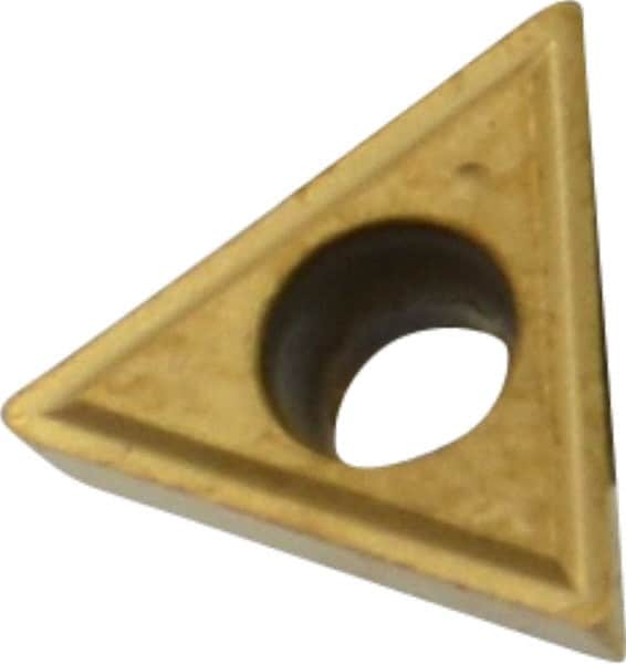 Kennametal - TPGM21.51 Grade KC730 Carbide Turning Insert - TiN Finish, 60° Triangle, 1/4" Inscr Circle, 3/32" Thick, 1/64" Corner Radius - Exact Tooling