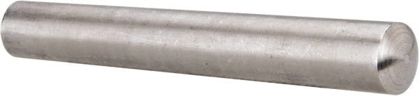 Value Collection - Size 9, 0.5078" Small End Diam, 0.591" Large End Diam, Passivated Stainless Steel Taper Pin - Grade 303, 18-8, 4" OAL, 4 Pin Length - Exact Tooling