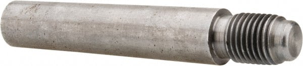 Value Collection - Size 8, 0.49" Large End Diam, Uncoated Steel 7/16-20 Threaded Taper Pin - Grade C-12L14, 2-1/4 Pin Length - Exact Tooling