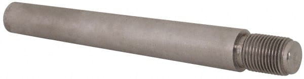 Value Collection - Size 10, 0.704" Large End Diam, Uncoated Steel 5/8-18 Threaded Taper Pin - Grade C-12L14, 5 Pin Length - Exact Tooling