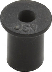 Au-Ve-Co Products - #6-32, 0.452" Diam x 0.062" Thick Flange, Rubber Insulated Rivet Nut - UNC Thread, Neoprene, 7/16" Long x 5/16" Body Diam, 1/2" OAL - Exact Tooling