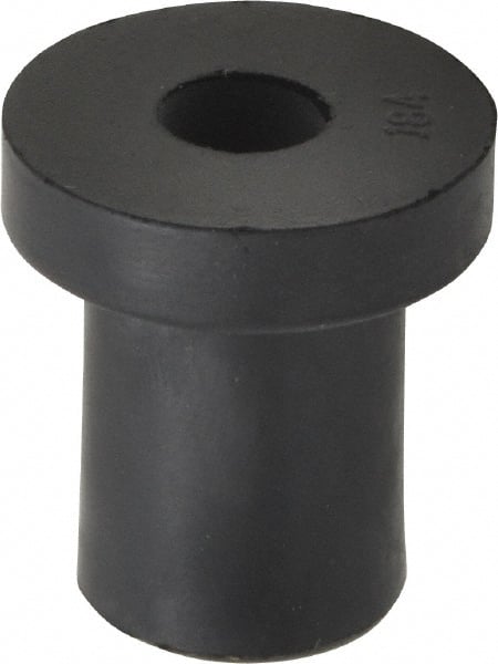 Au-Ve-Co Products - 1/4-20, 0.74" Diam x 0.187" Thick Flange, Rubber Insulated Rivet Nut - UNC Thread, Neoprene, 0.642" Long x 1/2" Body Diam, 0.829" OAL - Exact Tooling