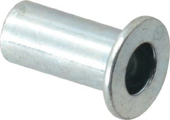 Value Collection - #10-32, 0.01 to 0.08" Grip, Steel Standard Rivet Nut - Drill Size Letter F, Flat Head - Exact Tooling