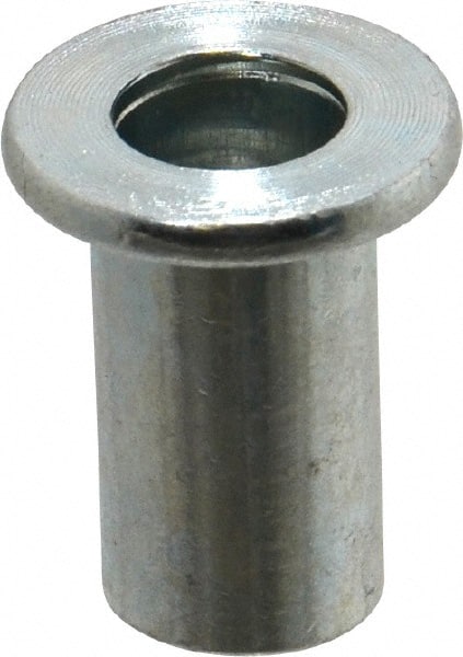 Value Collection - 3/8-16, 0.03 to 0.115" Grip, 1/2" Drill, Steel Standard Rivet Nut - Flat Head - Exact Tooling