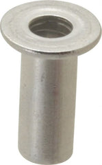 Value Collection - #6-32, 0.01 to 0.08" Grip, #12, Aluminum Standard Rivet Nut - Flat Head - Exact Tooling