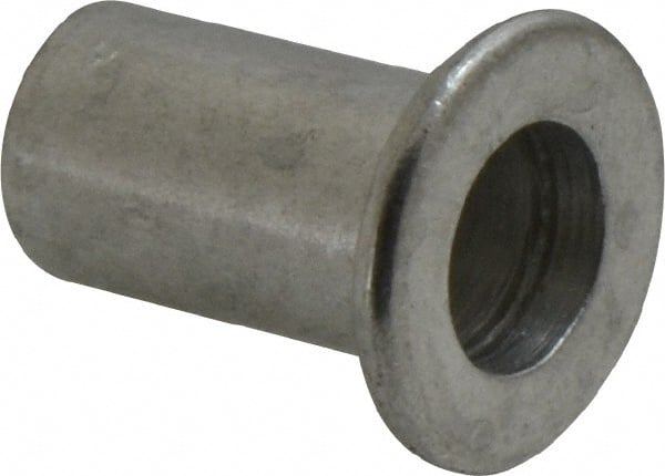 Value Collection - 3/8-16, 0.03 to 0.115" Grip, 1/2" Drill, Aluminum Standard Rivet Nut - Flat Head - Exact Tooling
