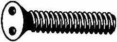 Made in USA - #10-32 UNF, 1" OAL Spanner Drive Machine Screw - Flat Head, Grade 18-8 Stainless Steel, Uncoated, Without Washer - Exact Tooling