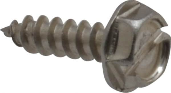 Value Collection - #6 Hex Washer Head Slotted Sheet Metal Screw - Stainless Steel, 1/2" Length Under Head, Grade 18-8 - Exact Tooling