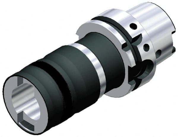 Kennametal - HSK63A Taper Shank Tension & Compression Tapping Chuck - 5/16 to 7/8" Tap Capacity, 140mm Projection, Size 2 Adapter, Through Coolant - Exact Tooling