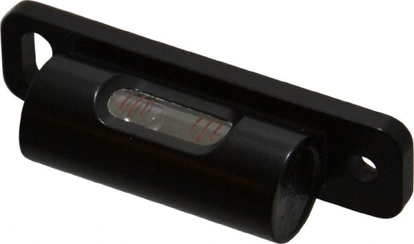 Geier & Bluhm, Inc. - 2 Inch Long, Vertical, Brass Tubular and Pocket Level - 0.1 Inch Sensitivity, 1/2 Inch High/Diameter, Black Lacquer, 1 Vial - Exact Tooling