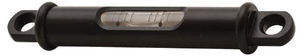 Geier & Bluhm, Inc. - 3-3/4 Inch Long, Horizontal, Brass Tubular and Pocket Level - 0.1 Inch Sensitivity, 5/8 Inch High/Diameter, Black Lacquer, 1 Vial - Exact Tooling