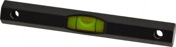 Geier & Bluhm, Inc. - 3 Inch Long, Horizontal, Aluminum Tubular Level - 0.1 Inch Sensitivity, 3/8 Inch High/Diameter, Black Anodized, 1 Vial - Exact Tooling