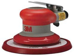 3M - 12,000 OPM, 17 CFM Air Consumption, 90 psi Air Pressure, Palm Air Orbital Sander - Round Pad, 3/8" Inlet - Exact Tooling
