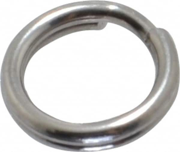 Made in USA - 0.212" ID, 0.292" OD, 0.062" Thick, Split Ring - 18-8 Stainless Steel, Natural Finish - Exact Tooling
