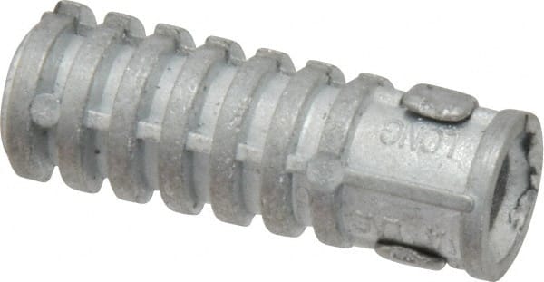 Powers Fasteners - 1/2" Diam, 1/2" Drill, Lag Shield Concrete Anchor - Zamac Alloy, Zinc-Plated Finish, Flat Head - Exact Tooling