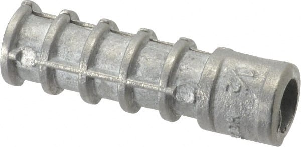 Powers Fasteners - 1/2" Diam, 1/2" Drill, Lag Shield Concrete Anchor - Zamac Alloy, Zinc-Plated Finish, Flat Head - Exact Tooling